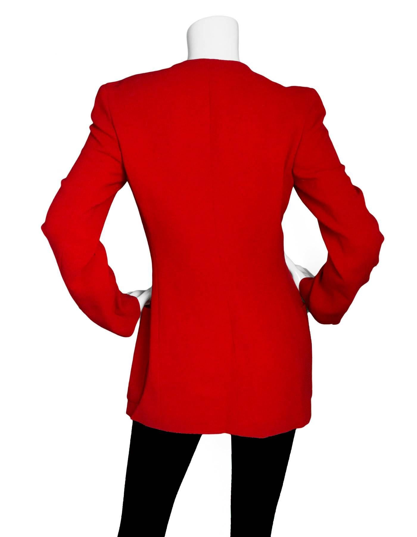 red asymmetrical coat
