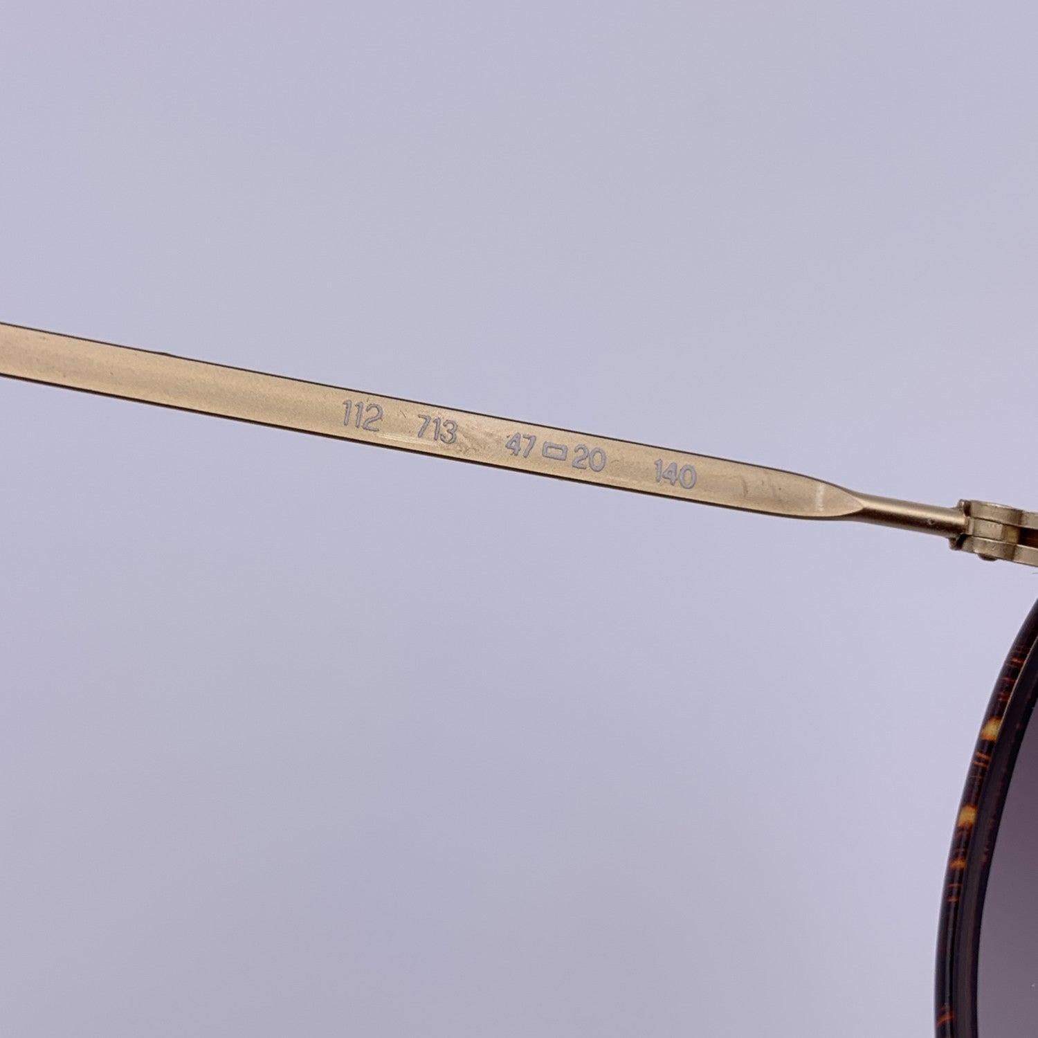 Giorgio Armani Vintage Round Sunglasses 112 713 Unisex 47/20 140mm In Excellent Condition In Rome, Rome