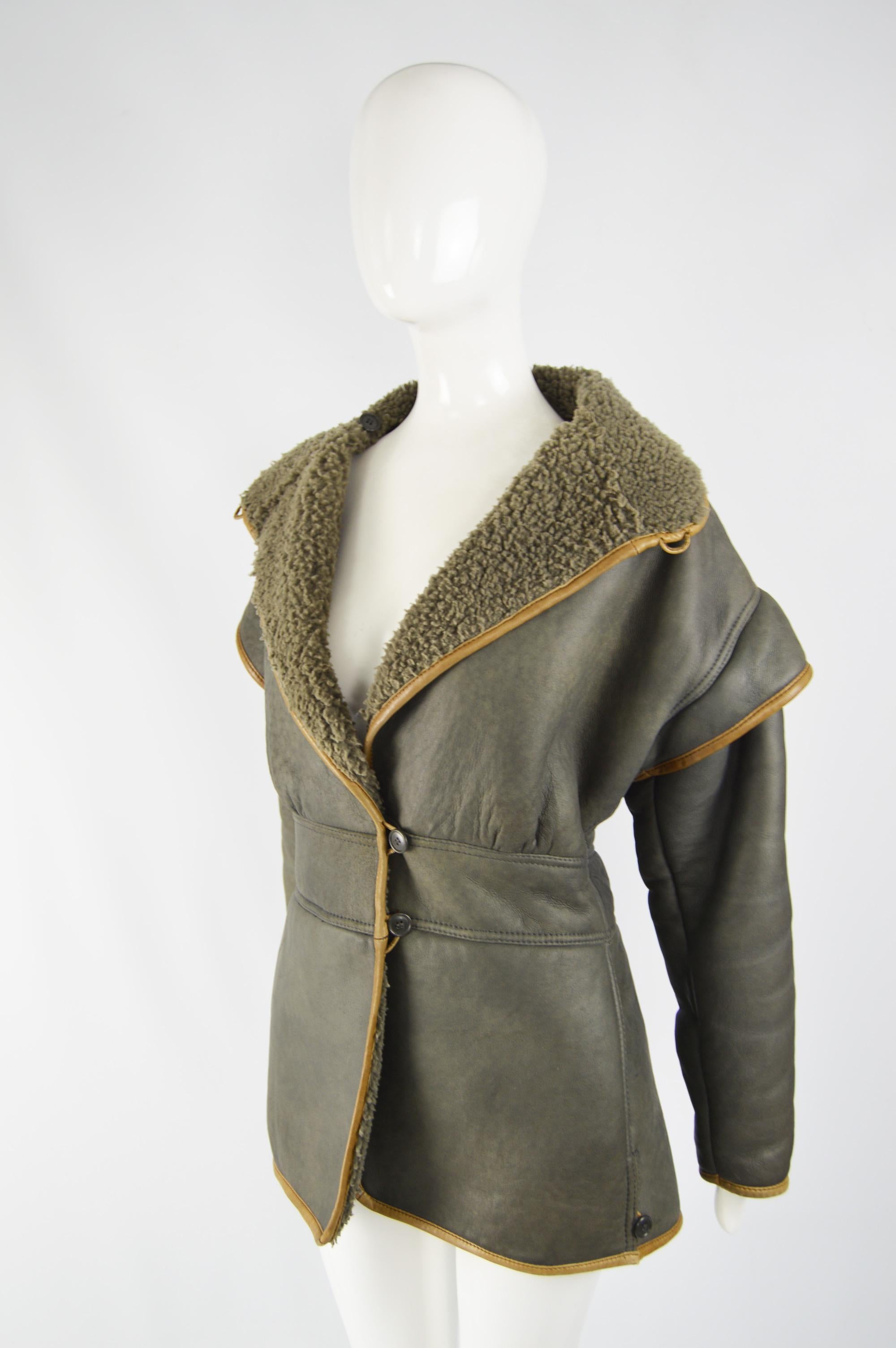 armani sheepskin coat