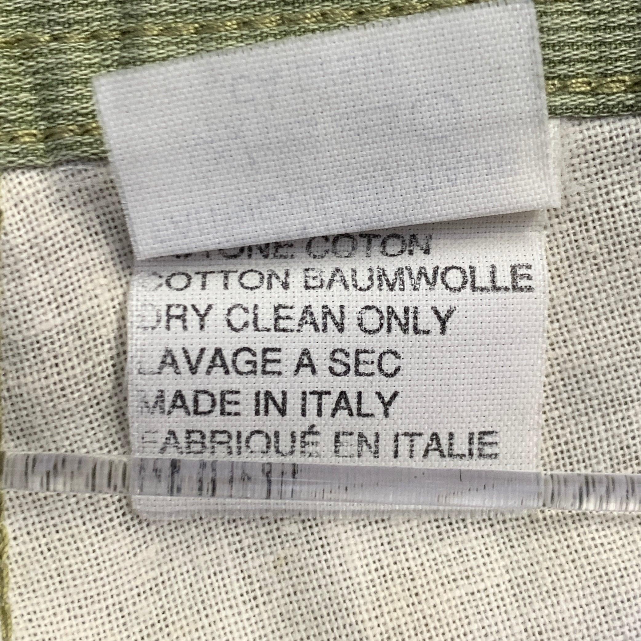 GIORGIO ARMANI Vintage Size 30 Green Sage Cotton High Waisted Pleated Shorts In Excellent Condition For Sale In San Francisco, CA