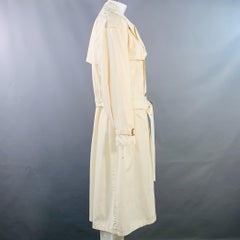 GIORGIO ARMANI Vintage Size L Cream Cotton Oversized Belted Trenchcoat