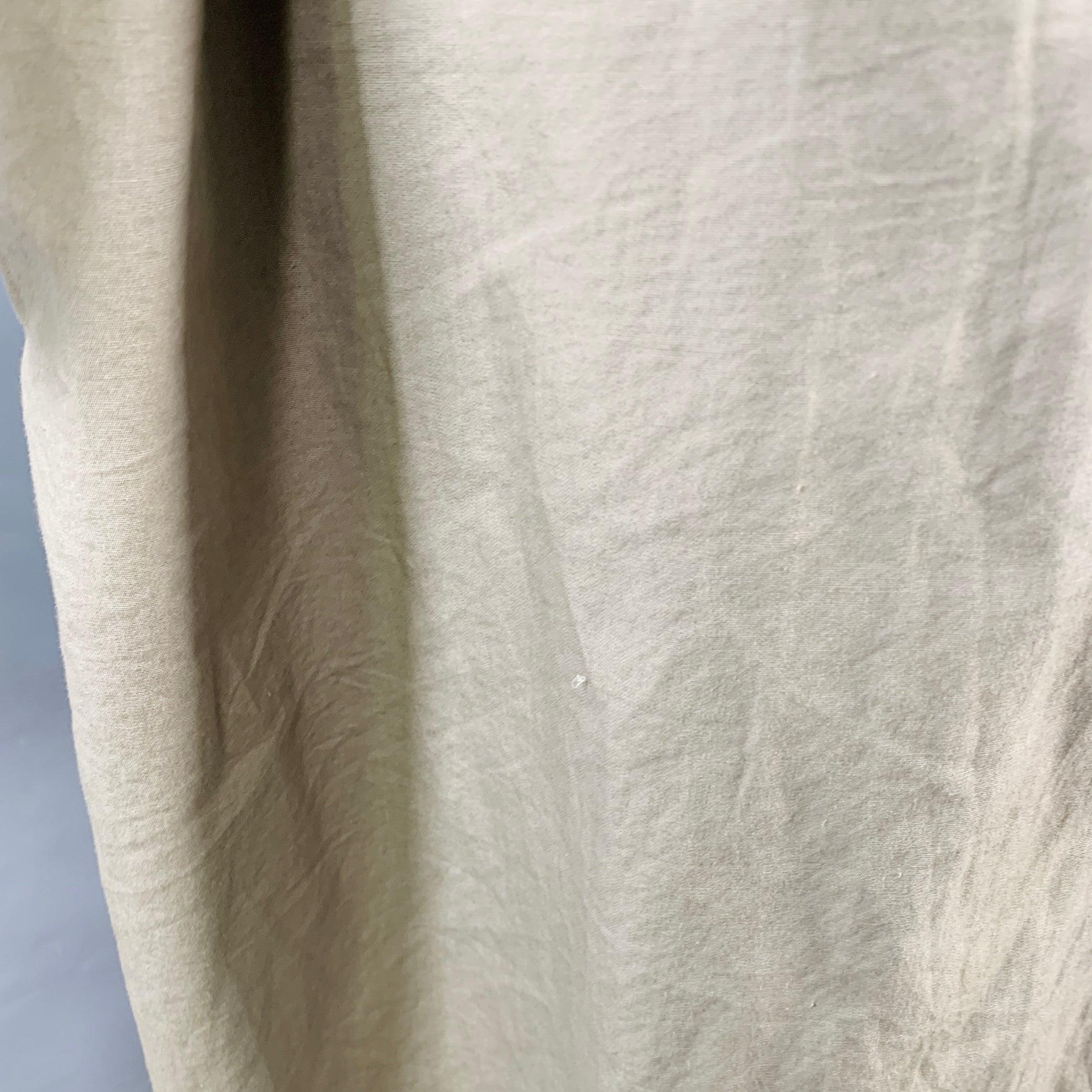 Uomo GIORGIO ARMANI Vintage Taglia L Trench in cotone kaki con cintura aperta sul davanti in vendita