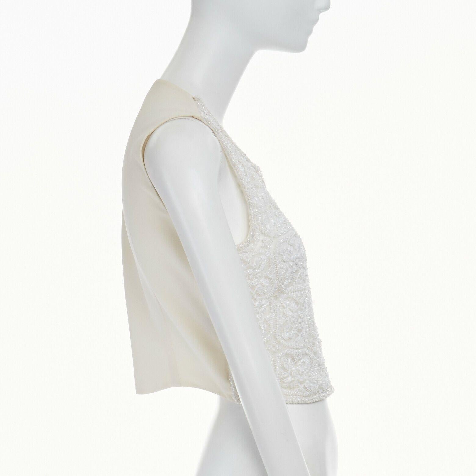 white silk vest top