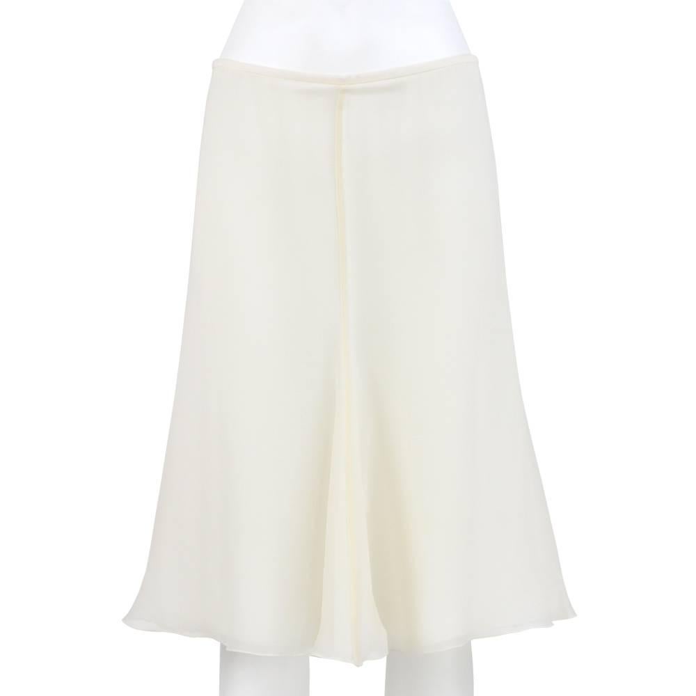 Women's Giorgio Armani White Ivory Silk Wedding Suit, 2000s