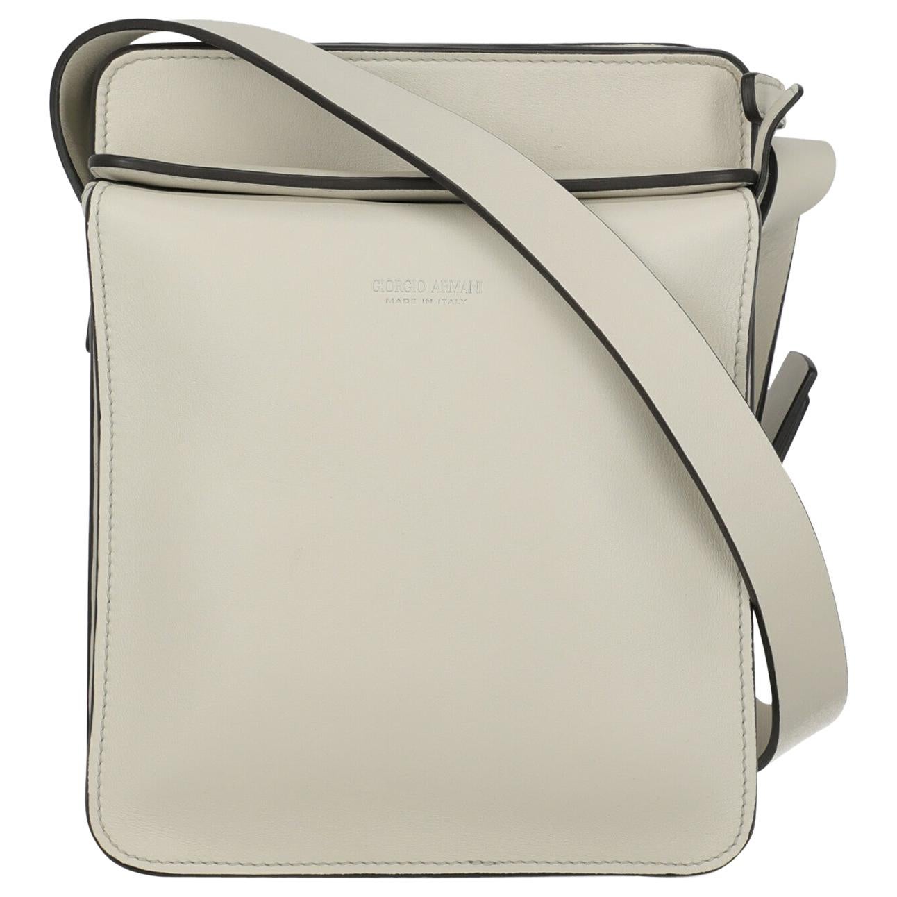 Giorgio Armani Woman Shoulder bag  White Leather For Sale