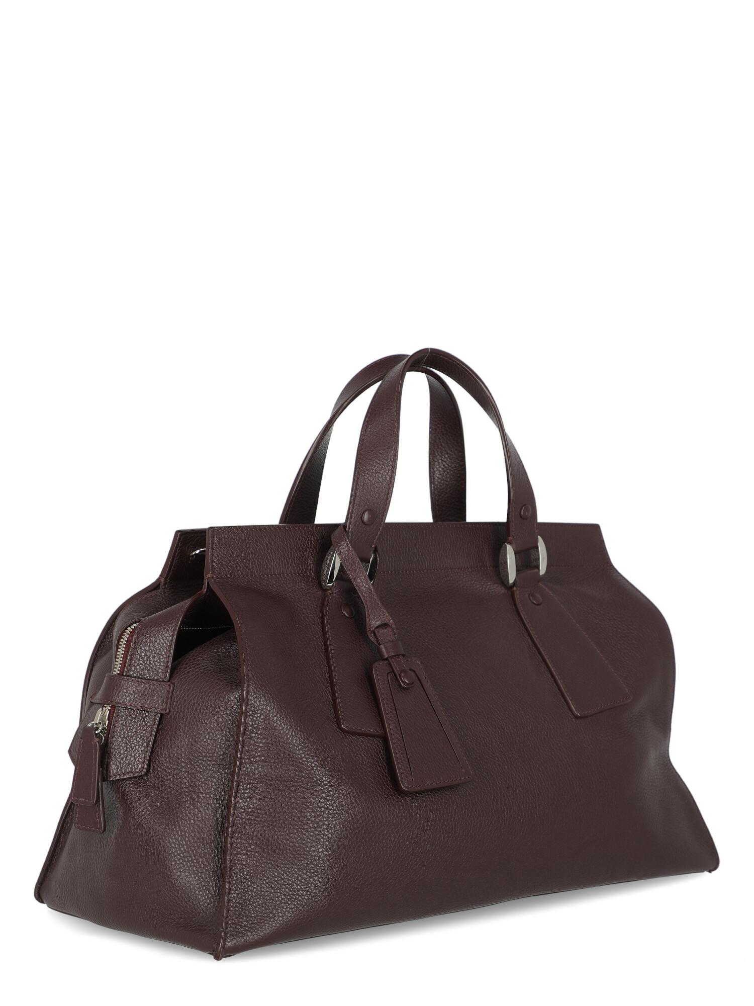 Black Giorgio Armani Women Handbags Purple Leather  For Sale