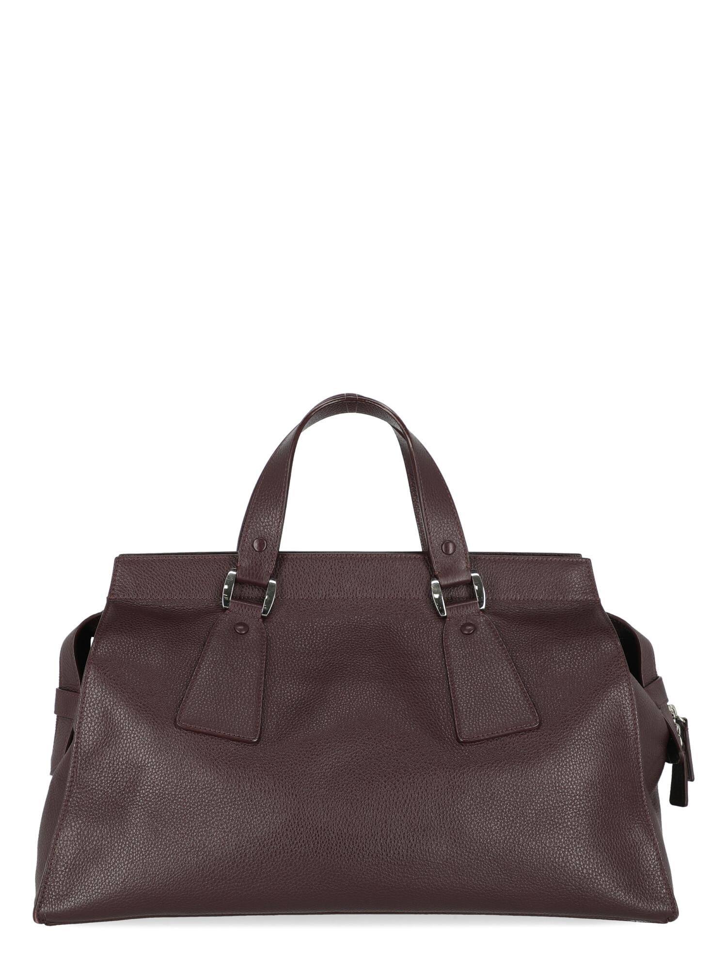 Giorgio Armani Women Handbags Purple Leather  In Good Condition For Sale In Milan, IT