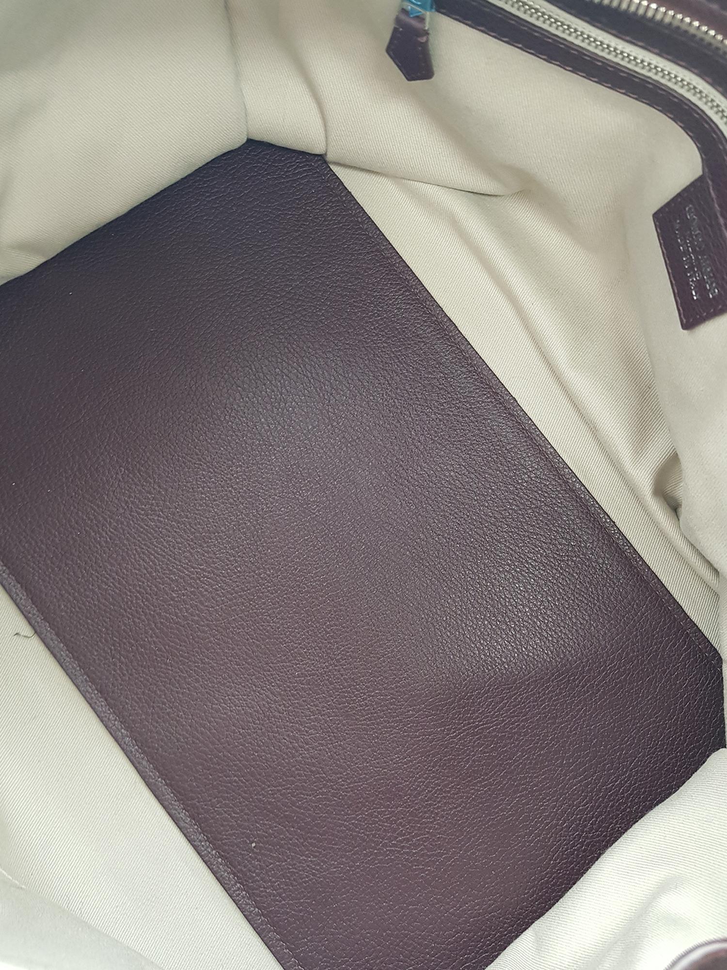 Giorgio Armani Women Handbags Purple Leather  For Sale 1
