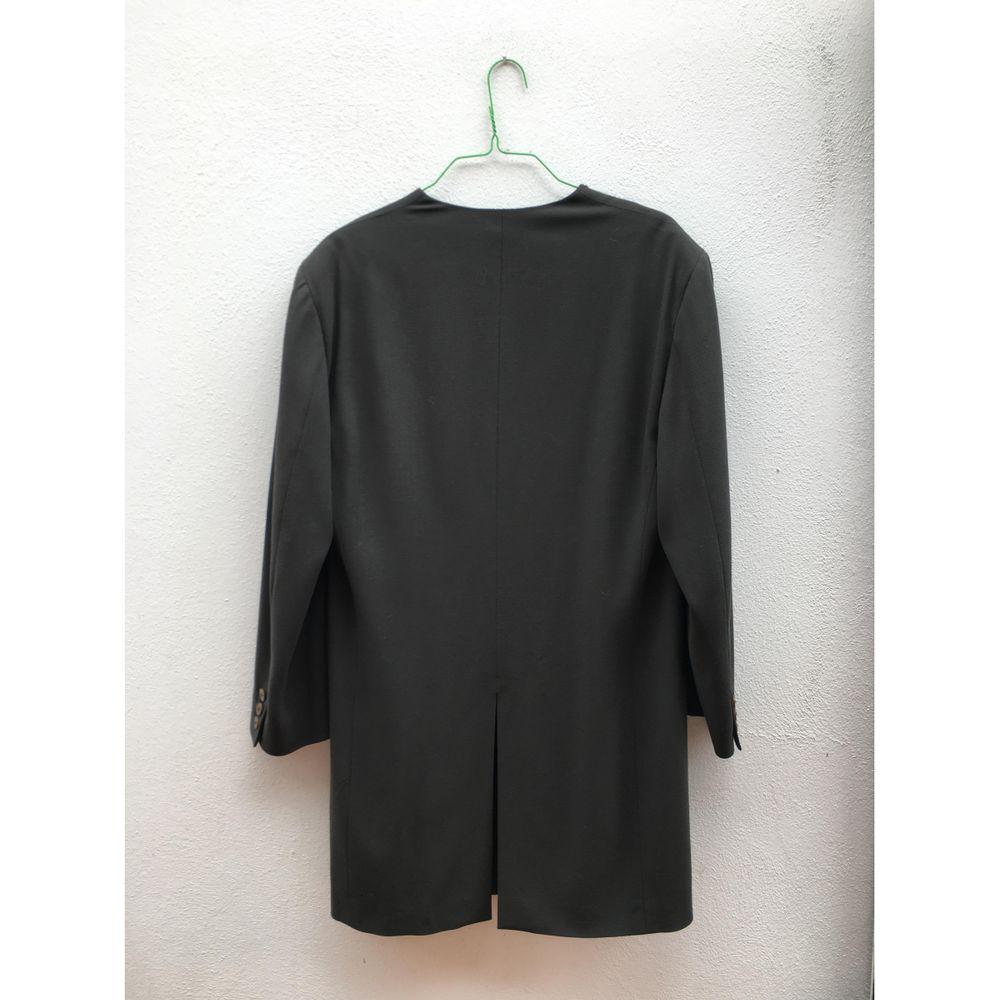 Black Giorgio Armani Wool Suit Jacket For Sale