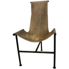 Giorgio Belloli Leather and Iron Sling Chair