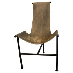 Giorgio Belloli Leather and Iron Sling Chair