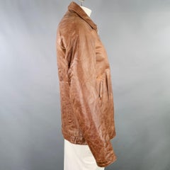 GIORGIO BRATO Size 42 Brown Leather Worker Jacket