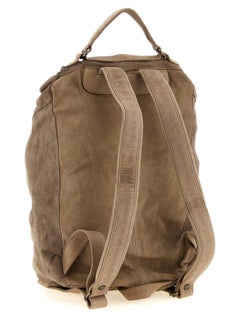 Giorgio Brato Wrinkled Lambskin Backpack — Taupe
