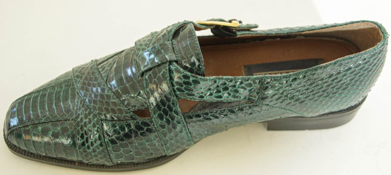 Giorgio Brutini Dark Green Genuine Snake and Leather Buckled  display picture 2