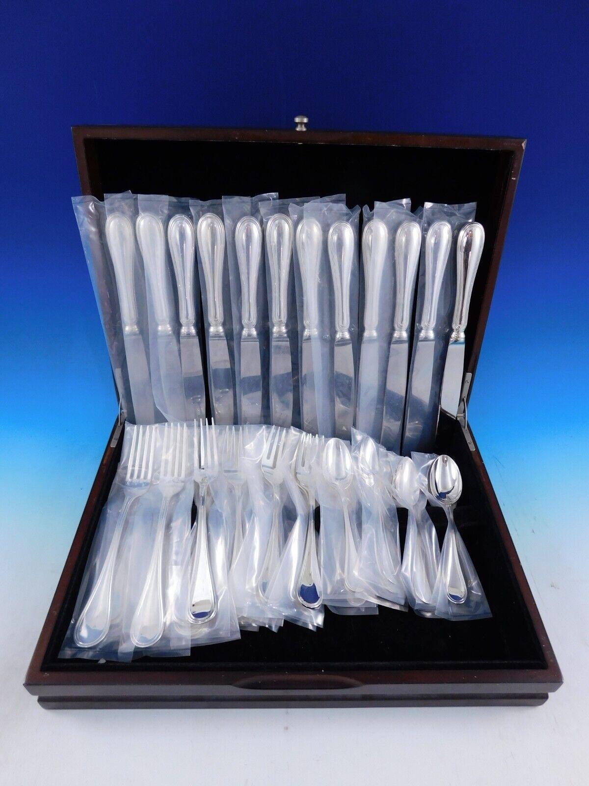 nspired by traditional European continental size sterling silver flatware. Each place setting is made in a true Continental Size, and in a heavier-than-standard weight. 


 Giorgio Italy Sterling Silver & 800 silver Flatware set, 48 pieces. This set
