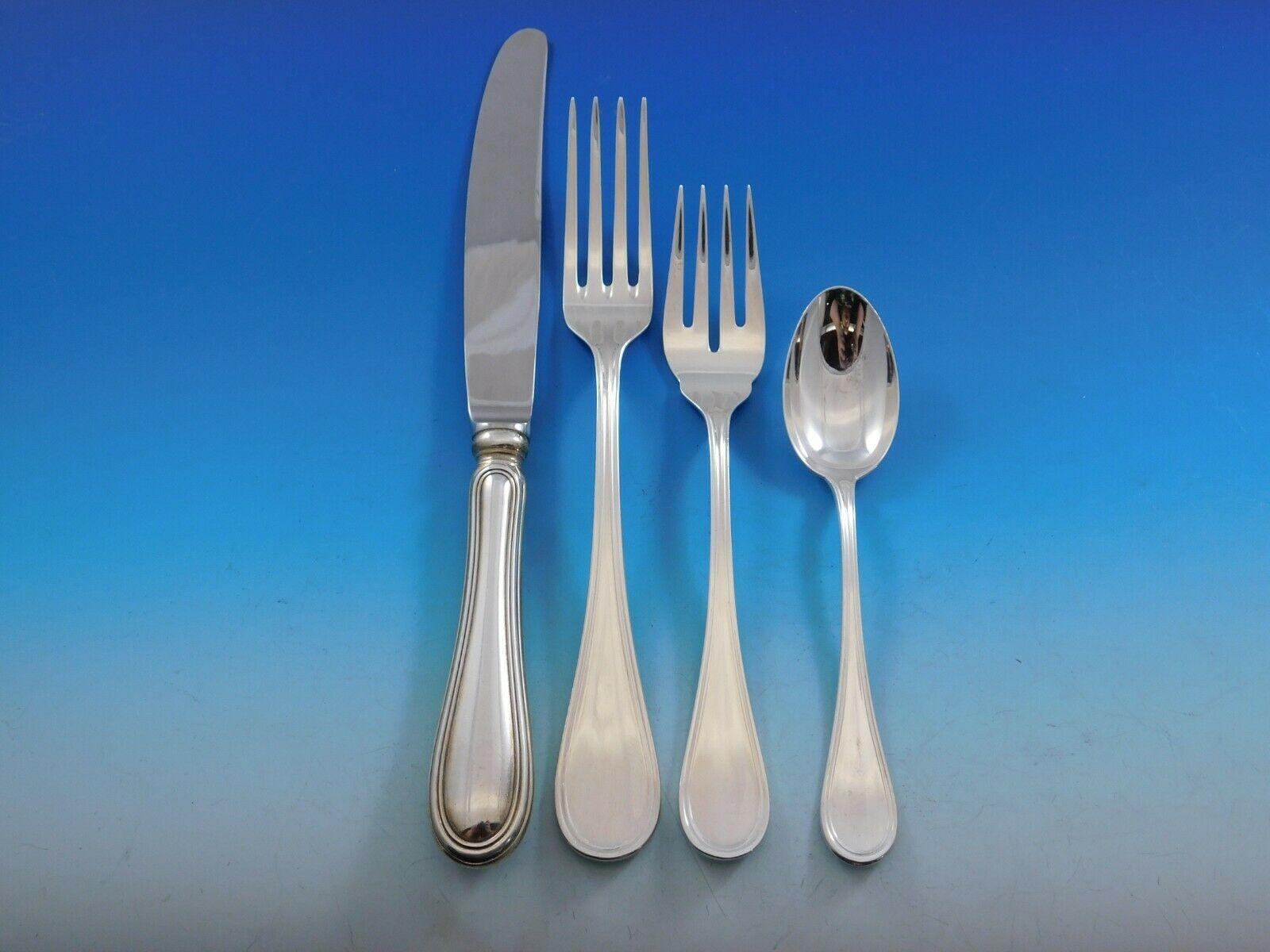 Giorgio by Wallace Italy Sterling Silver Flatware Set Service Dinner 40 Pieces In Excellent Condition For Sale In Big Bend, WI