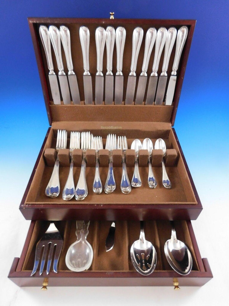 by Wallace Italy Sterling Silver Flatware Set Service Dinner 54