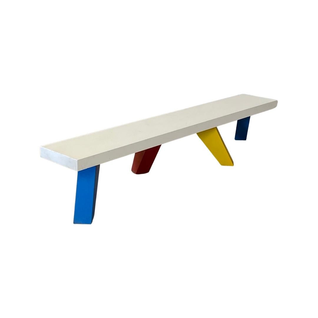 Enameled Giorgio Cattano Mammut (Mammoth) bench for Cleto Munari, Italy limited edition For Sale