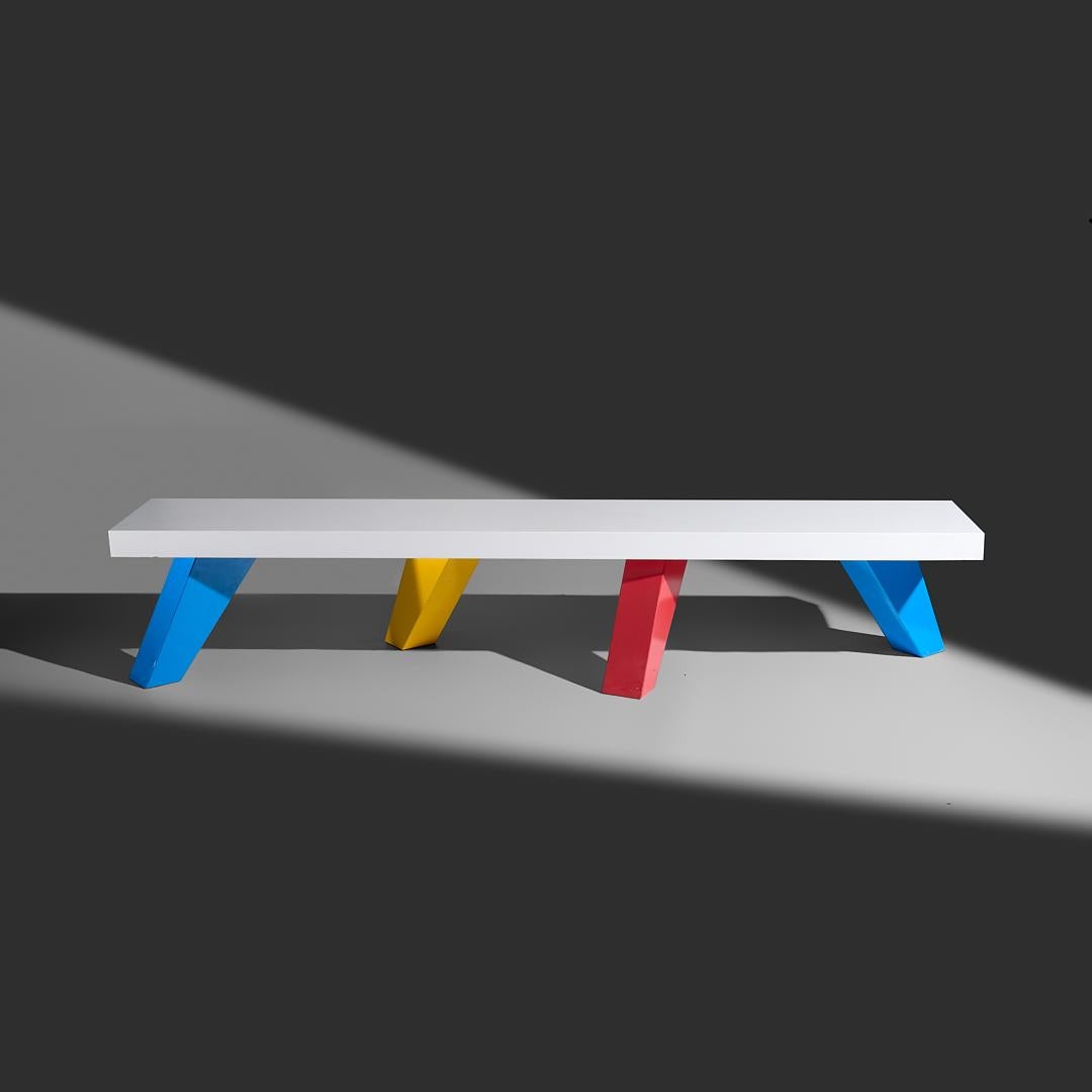 Moderne Banc postmoderne Mammut de Giorgio Cattano pour Cleto Munari, Italie édition limitée en vente