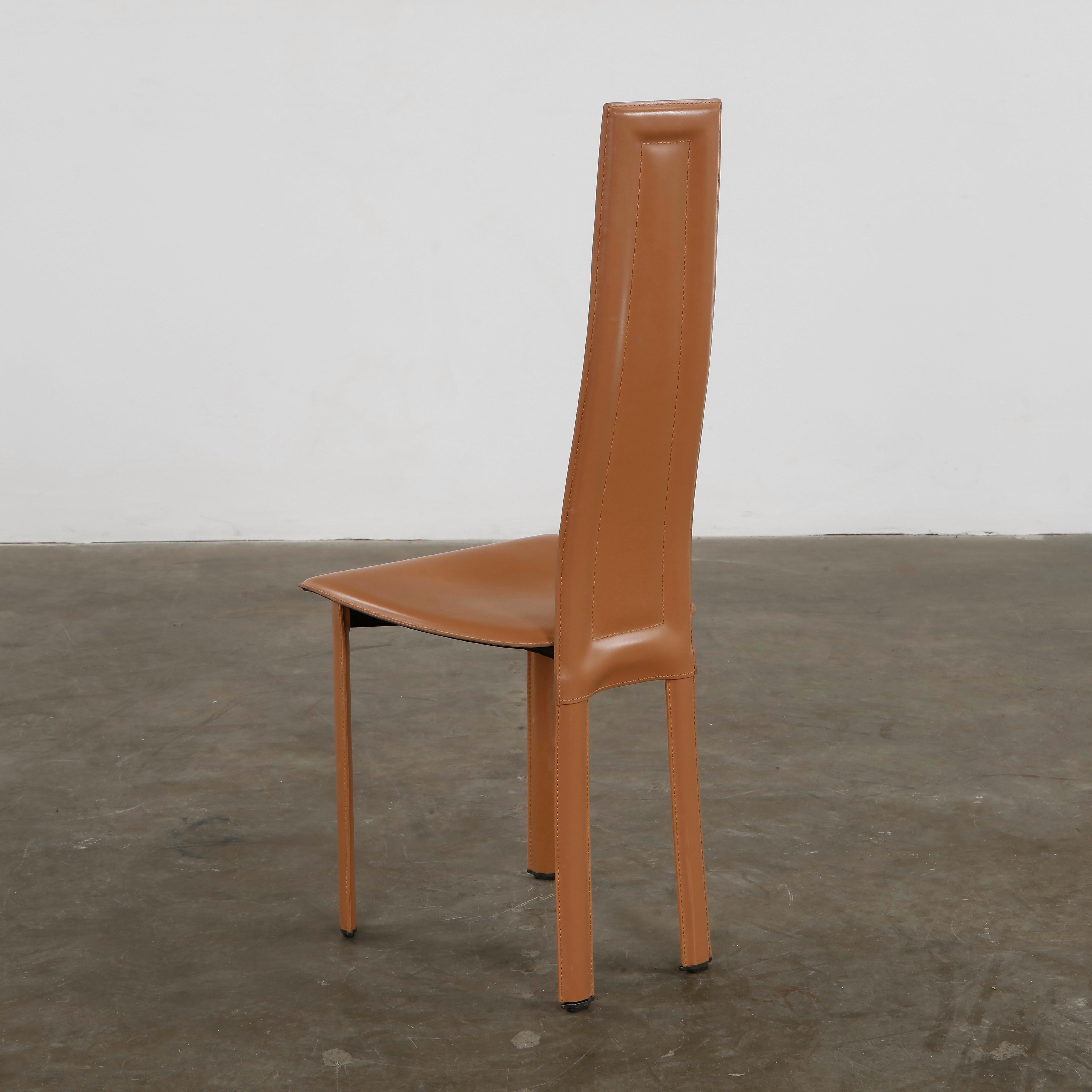 Giorgio Cattelan for Cattelan, Set Of Six  High Back Dining Room Chairs, 1980s For Sale 7