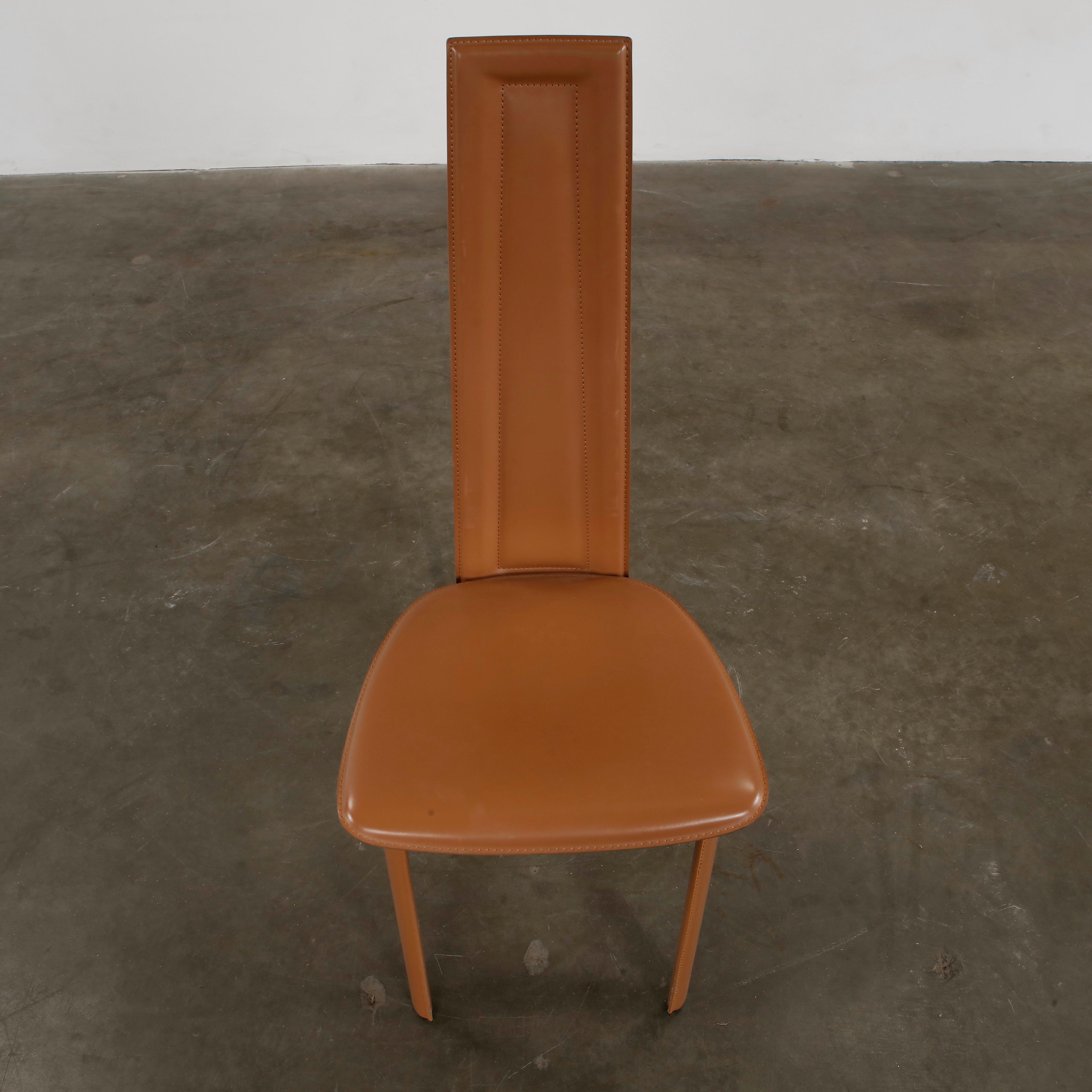 Giorgio Cattelan for Cattelan, Set Of Six  High Back Dining Room Chairs, 1980s For Sale 8