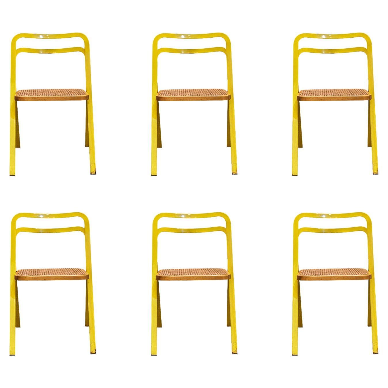 Giorgio Cattelan for Cidue, Set of Six Chairs, circa 1970, Italy