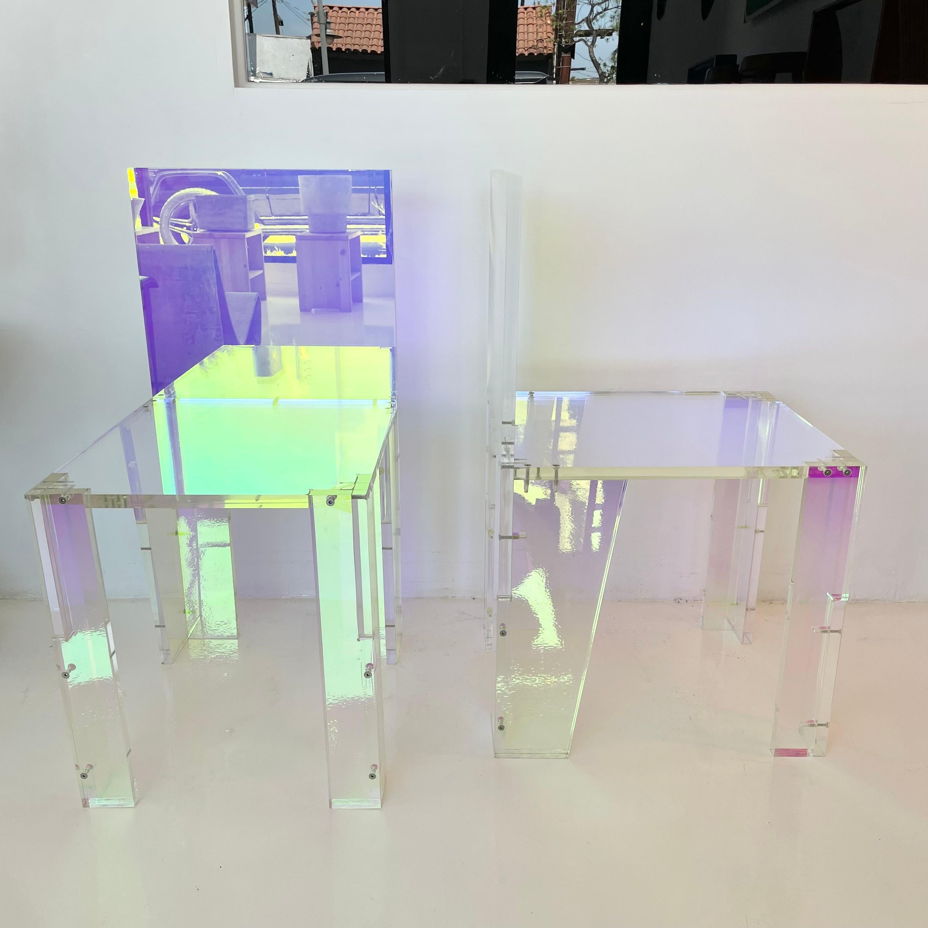 Acrylic Giorgio Chairs by Diogo and Juliette Felippelli for French Touch Collection For Sale