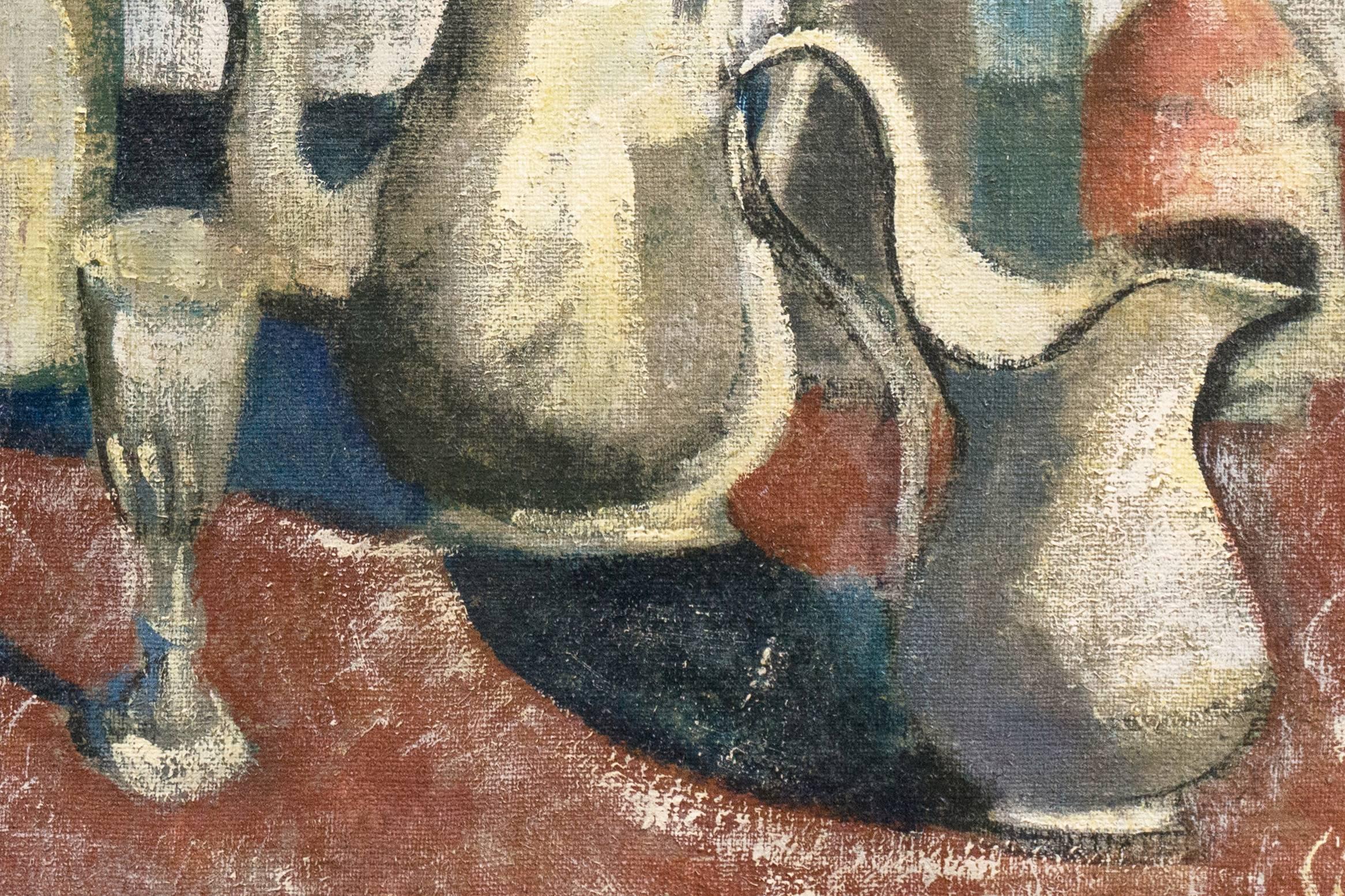 'Still Life, Carafe and Coffee-pot', Italian Modernist, Style of Giorgio Morandi For Sale 1