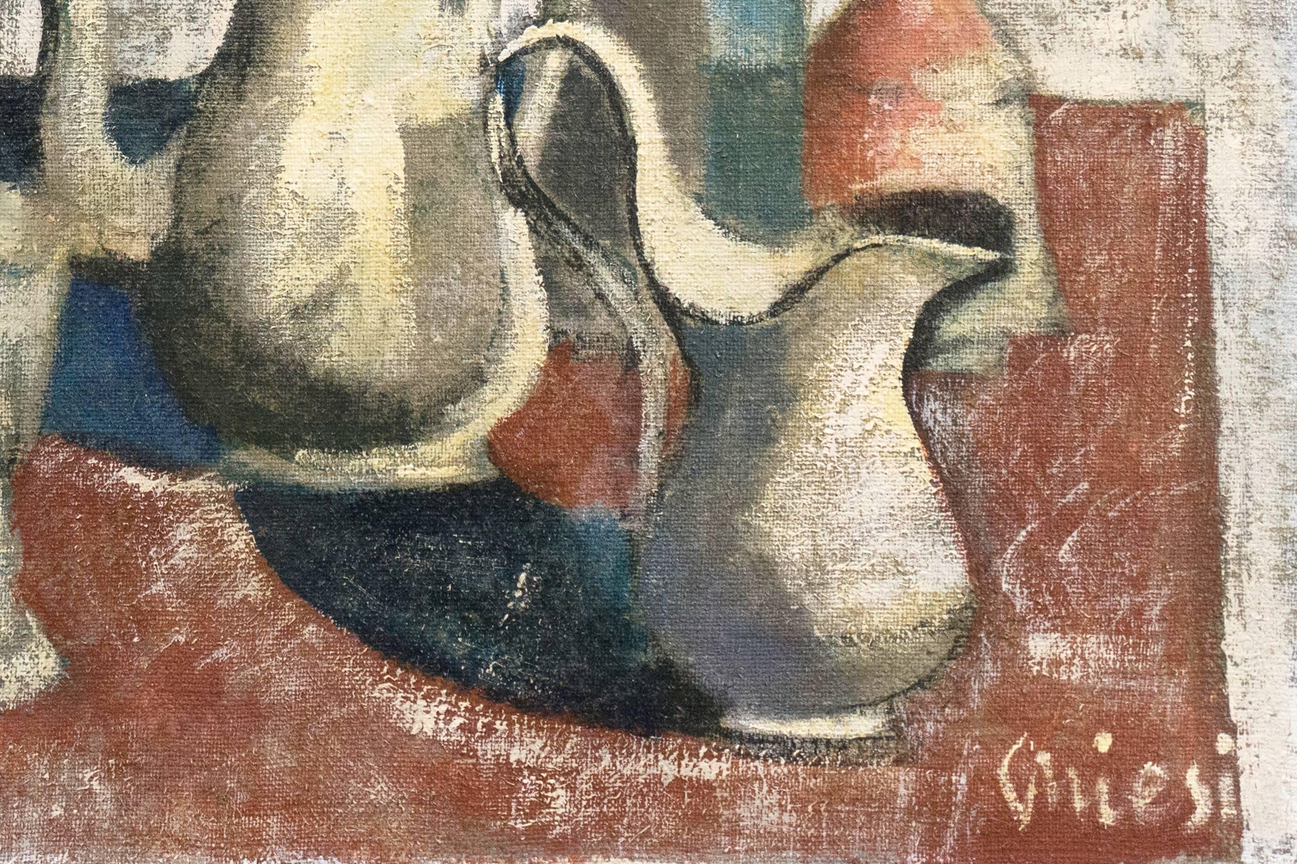 'Still Life, Carafe and Coffee-pot', Italian Modernist, Style of Giorgio Morandi For Sale 2