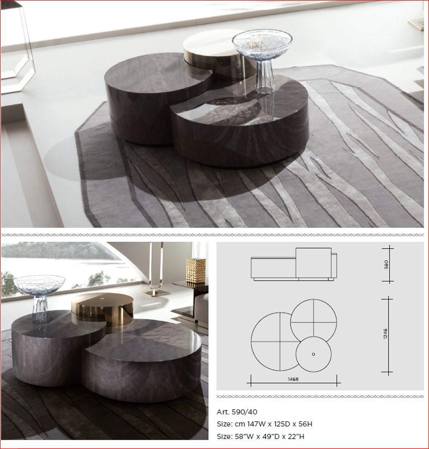 3 tier round coffee table