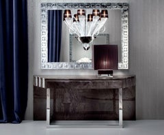 'Giorgio Collection' Japanese Tamo Wood, High Gloss Art Deco Style Console Table