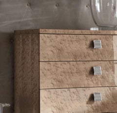 Giorgio USA Collection Bird's-Eye Maple Chest of Drawers in High Gloss Finish