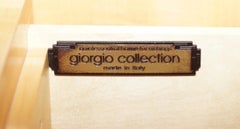 Giorgio Collection Burr Satinwood & Chrome Drinks Display Cabinet