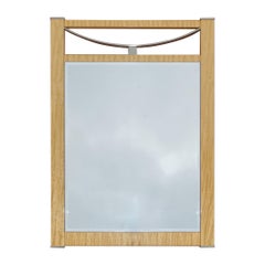 Giorgio Collection Burr Satinwood & Chrome Large Wall Mirror Suite