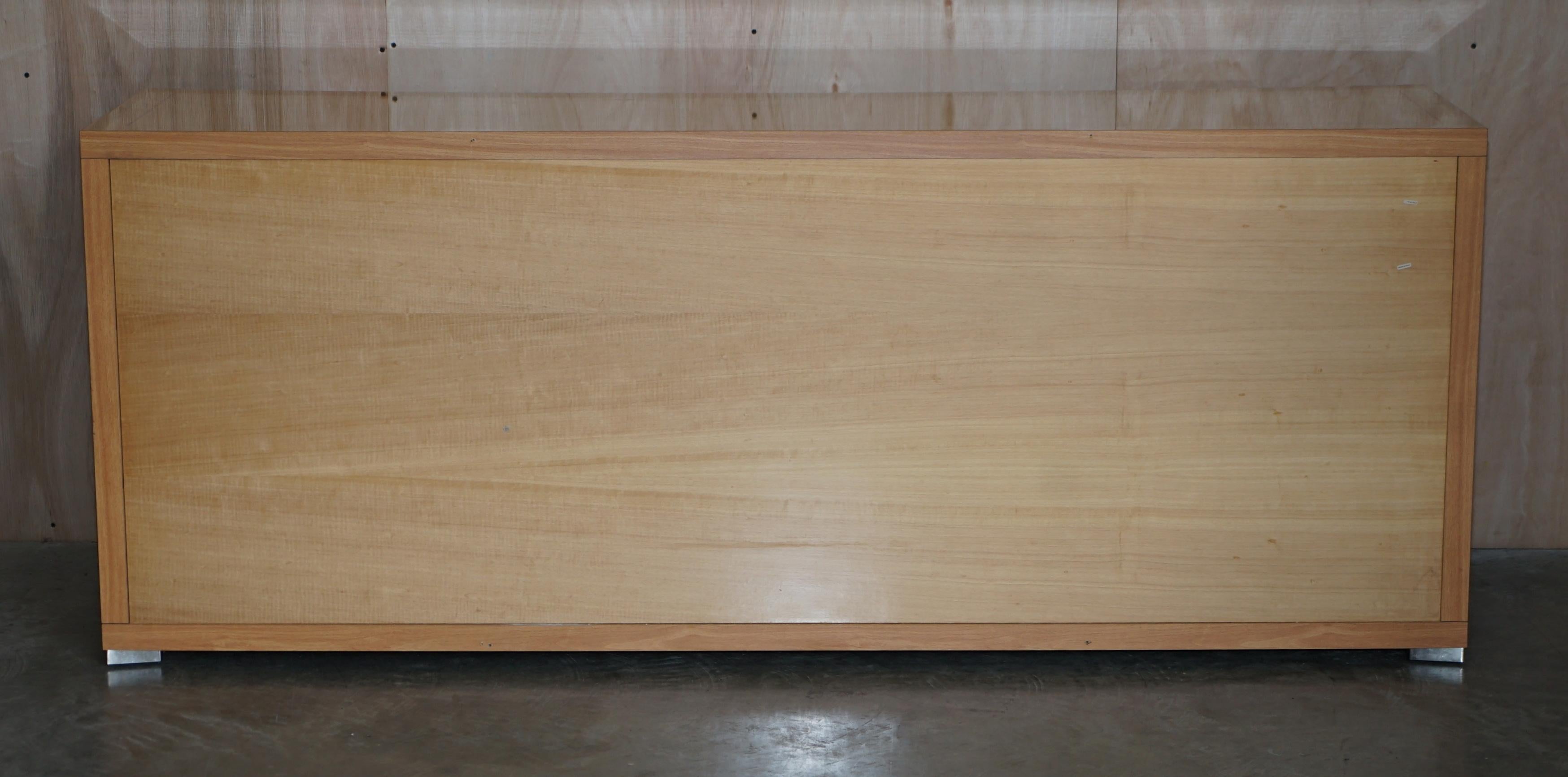 Giorgio Collection Burr Satinwood & Chrome Sideboard Drawers Suite 9