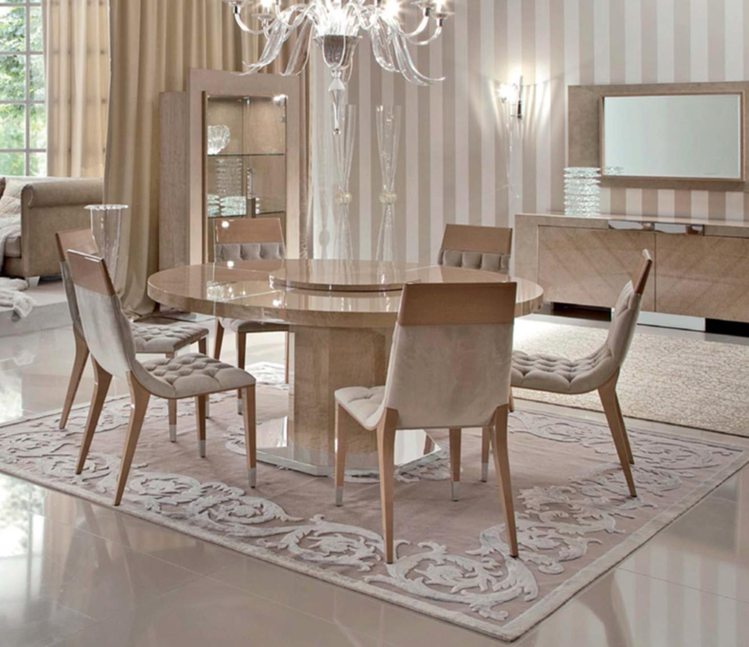champagne color dining table