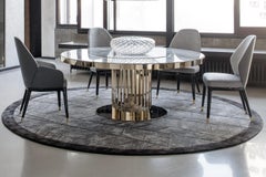 Giorgio Collection Charisma Round Carpet, Hand-Crafted Art Deco Style