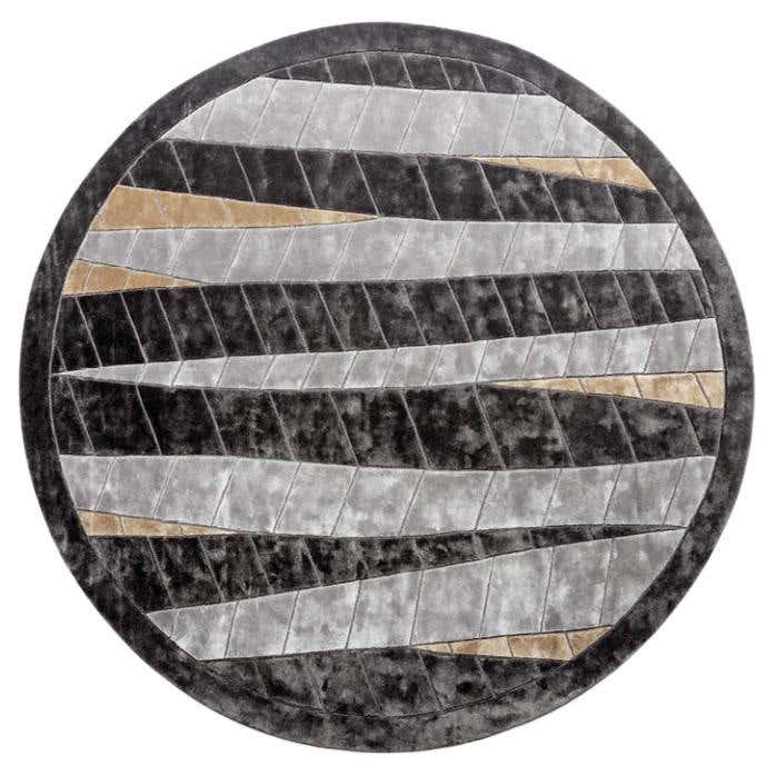 Persian Inspired, Elegant Sueño Round Cowhide Area Floor Rug Large For ...