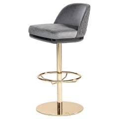 Giorgio Collection Charisma Swivel Gold Bar Stool