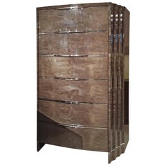 Giorgio Collection Chest of Drawers Japanese Tamos Burl Wood