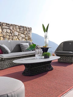 Giorgio Collection Dune Outdoor Coffee Cocktail Table with Stone Top