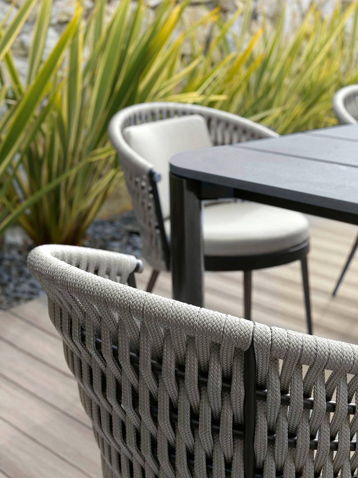 Stainless Steel Giorgio Collection Dune Outdoor Garden Chair  For Sale