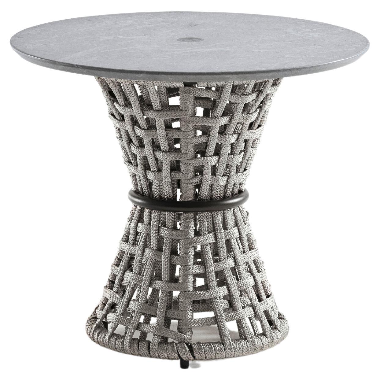 Giorgio Collection Dune Outdoor Garden Lamp End Table with Stone Top For Sale