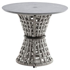Giorgio Collection Dune Outdoor Garden Lamp End Table with Stone Top