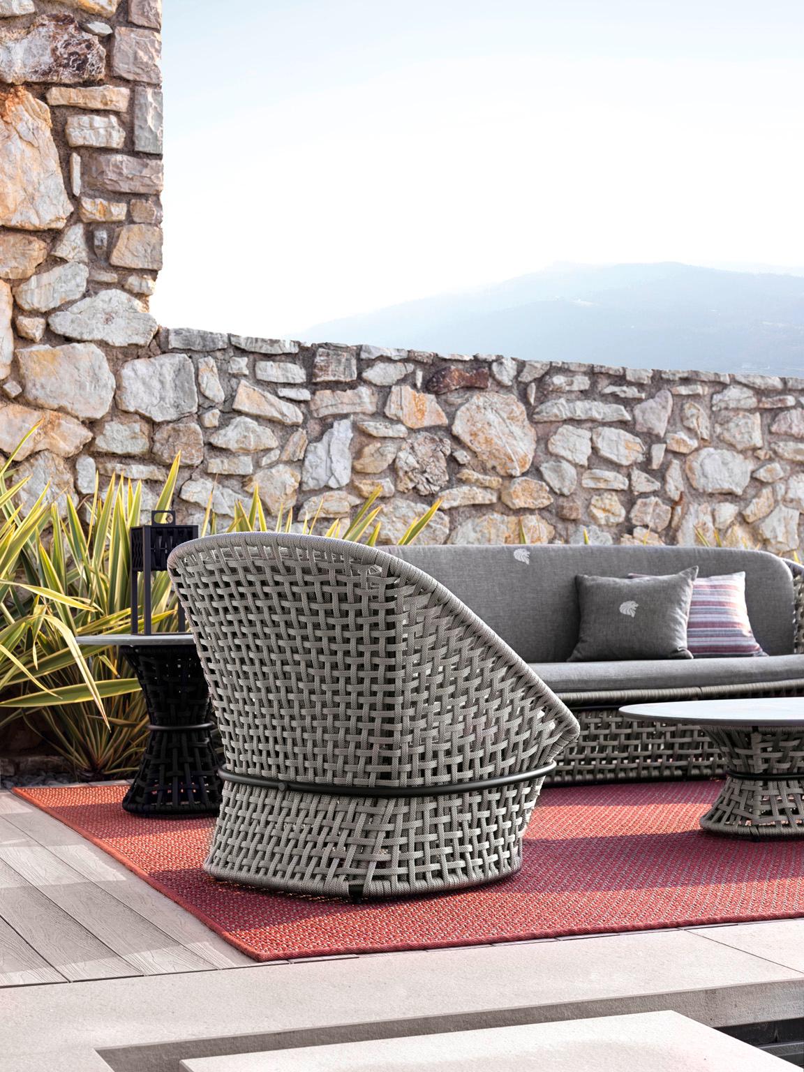 Modern Giorgio Collection Dune Outdoor Occasional Armchair  For Sale