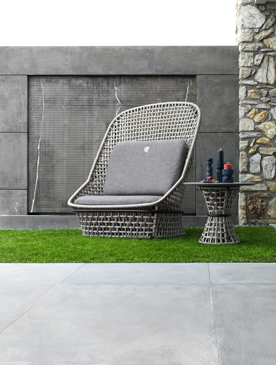 Italian Giorgio Collection Dune Outdoor Occasional High back Armchair  For Sale