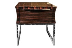 Giorgio Collection Daydream Ebony Makassar End Table in Glossy Finish