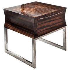 Giorgio Collection Daydream Makassar Beistelltisch aus Ebenholz in glänzender Ausführung