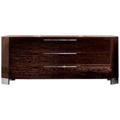 Giorgio Collection European Curly Eucalyptus Dresser in High Gloss Finish