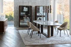 Giorgio Collection Luxor Oval Dining Table – Italian Luxury Table  Marble Top